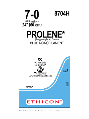 Ethicon Prolene Polypropylene Suture 3-0 75cm 8622H