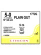 PLAIN GUT Sutures Yellowish Tan 45cm 5-0 S-14 8mm - Box/12