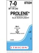 PROLENE* Polypropylene Sutures Blue 75cm 7-0 BV-1 9.3mm - Box/36