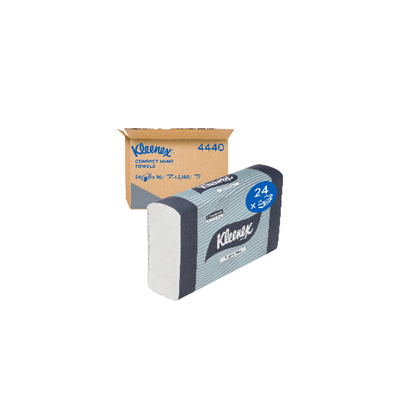 Paper Hand Towel KLEENEX Compact Folded White 29.5cm x 19cm