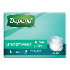 DEPEND UNDERWEAR SUPER + LARGE 9X4