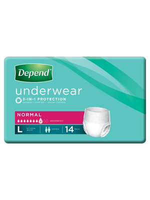 Depend® Unisex Normal Underwear, Large - Ctn/4