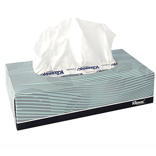 Kleenex® 2 Ply Facial Tissue, 19.5cm X 20.5cm, White - Box/100