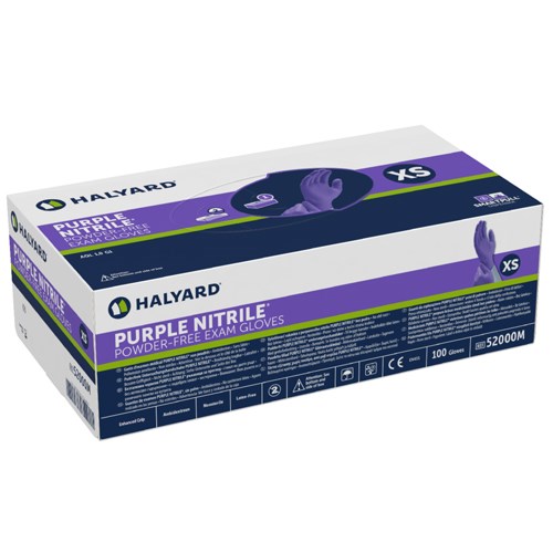 SAFESKIN® Purple Nitrile Powder-Free Examination Gloves XS - Ctn/10