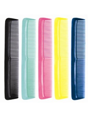 Hair Comb for Women 20cm Assorted Colours - Pkt/12