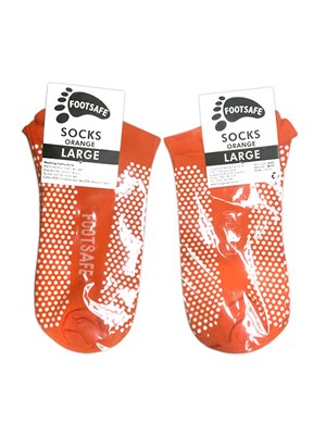 FOOT SAFE SAFETY SOCKS LRG ORNG X12pair