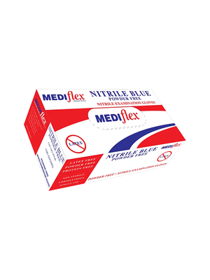 Gloves Nitrile Blue Mediflex Powder-Free Medium Latex Free