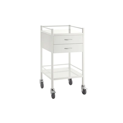 Powder Coated Double Drawer Trolley 50x50x96.7 cm