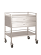 Pacific Medical Stainless Steel Double Trolley 2 Drawer Side By Side Each