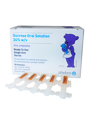 Sucrose Oral Solution 24% Sterile 2mL 50 Ampoules