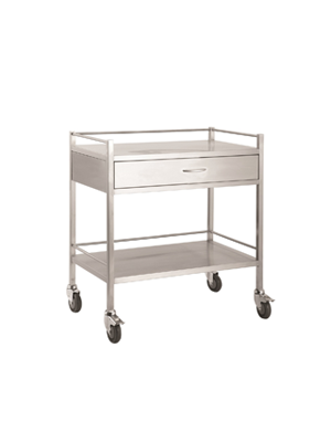 Double Trolley Stainless Steel Full Width 80cm x 50cm x 90cm - Each