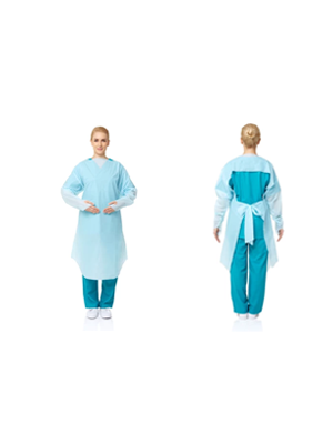 Gown Isolation PrimeOn Thumb Lp Blue Protective Wear