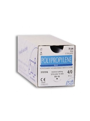 Polypropylene Suture (Blue) 4/0 19mm 12s