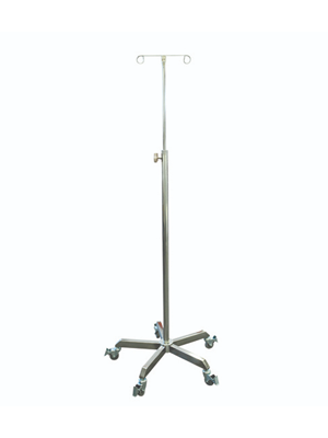 Stainless Steel IV Stand with Two Hooks Pacific Medical 