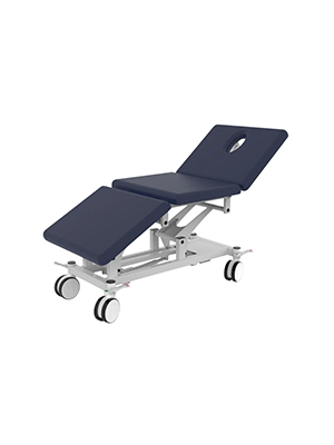 Bariatric 3 Section All Electric Couch Pacific Medical Treatment Navy Blue