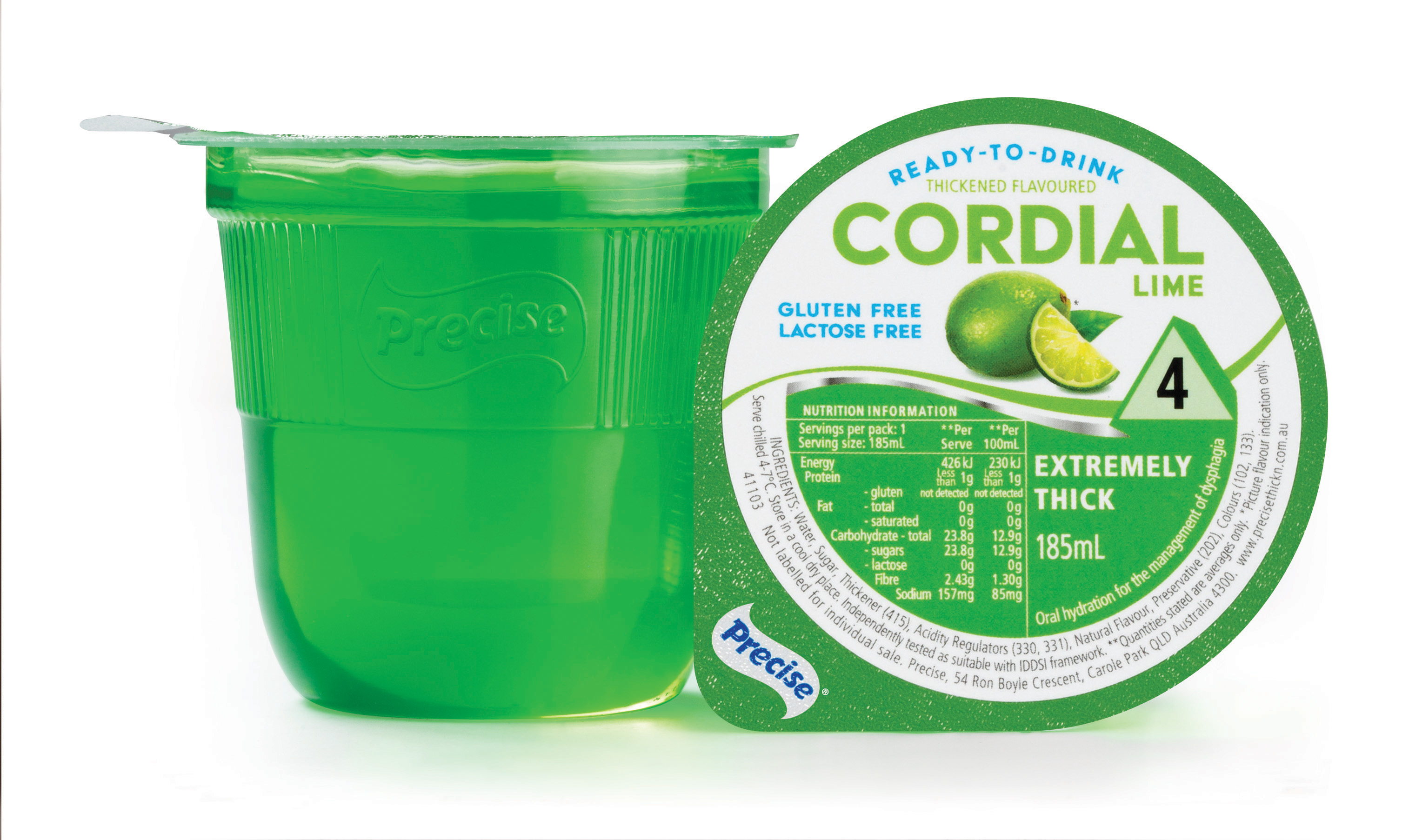 PRECISE 900 LIME CORDIAL 12x185ml