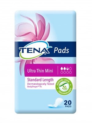 TENA® Ultra Thin Mini Standard Length Pads Medium - Ctn/6
