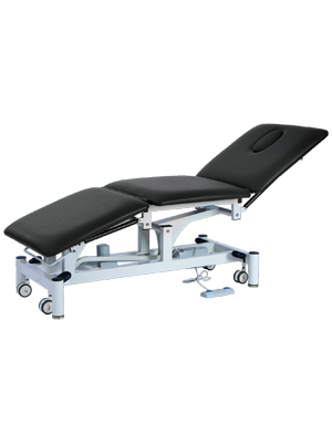 Examination Couch 3 Section Height Adjustable Black
