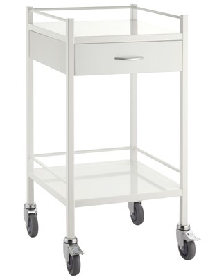 Powder Coated Single Drawer Trolley 50x50x96.7cm - Each