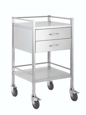 Trolley Double Drawers Stainless Steel 50x50x90 cm - Each