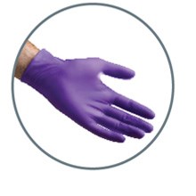 Purple Nitrile Exam Gloves Extra Small - Box/100