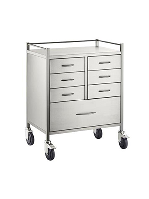 7 Drawers Resuscitation Trolley 75x50x97cm