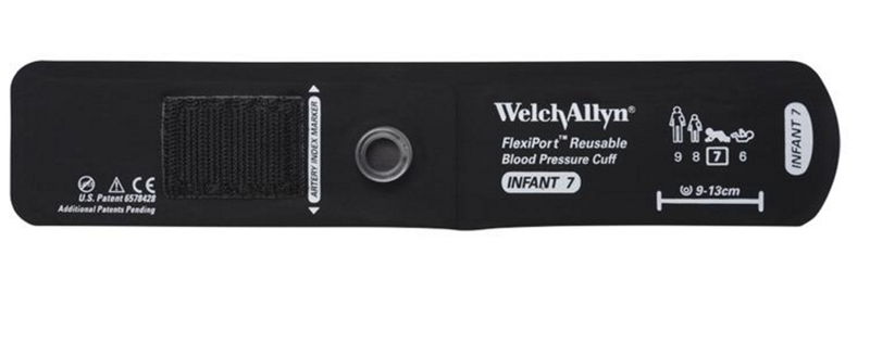 Welch Allyn FlexiPort BP Cuff; Size7 Infant, Reusable, No Tubes / Connector