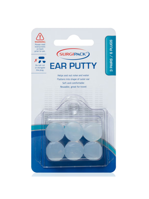 Surgipack Silicone Ear Putty Swimming & Noise Reduction 3 Pairs