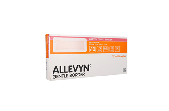 Gentle Border Foam Dressing ALLEVYN, Absorbent, 10cm x 25cm