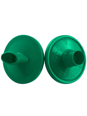 SureGuard® Spirometry Filter Mouthpiece Single Use Green - Box/100