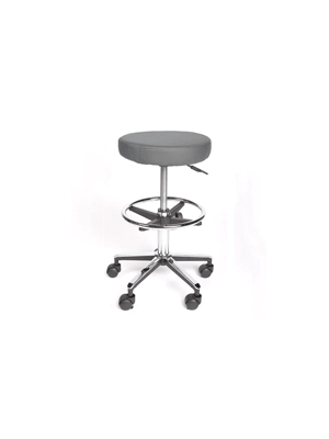 Stool Round Gas Adjustable Grey, Pacific Medical