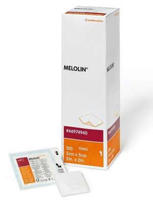 Melolin Non-adhesive Absorbent Dressing Pad 5x5cm Sterile Smith & Nephew