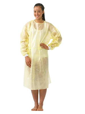 Suresafe Impervious Isolation Gown Yellow Knit Cuff 50 pack