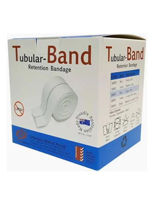Tubular Band Retention Bandage Blue 7.5cm x 10m Latex Free