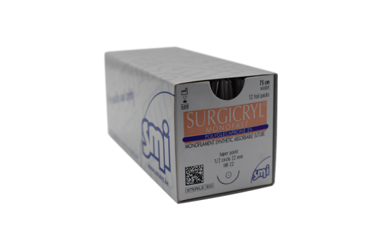 SURGICRYL MONOFAST 3/0 Taper Point 1/2 Circle HR-22mm 75cm