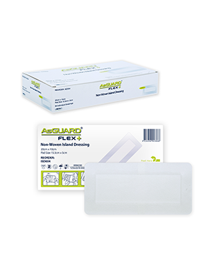 AsGUARD® Flex + Non-Woven Sterile Island Dressing 20x10cm - Box/20