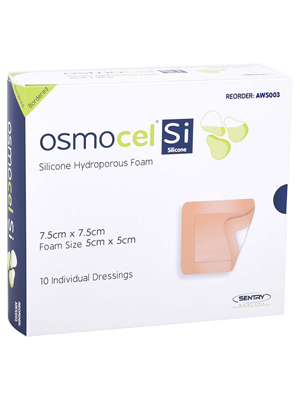 Osmocel® Si Silicone Hydroporous Foam Border 7.5 x 7.5cm – Box/10 