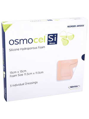 Osmocel® Si Silicone Hydroporous Foam Border 15x15cm – Box/5