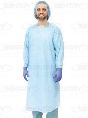 Owear® Thumb-Hook Gowns Blue (Regular) - Ctn/120 