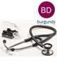 Stainless Steel Cardiology Stethoscope (Burgundy) - Each