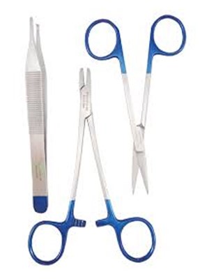Suture Pack with Sharp/Blunt Scissors