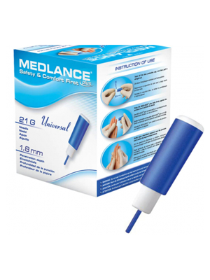 Medlance Plus Lancet Precision Needle 21G x 1.8mm