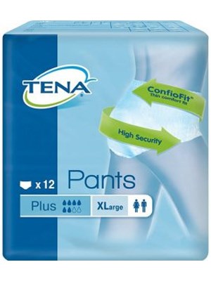 TENA PANTS PLUS EXTRA LARGE 12x4