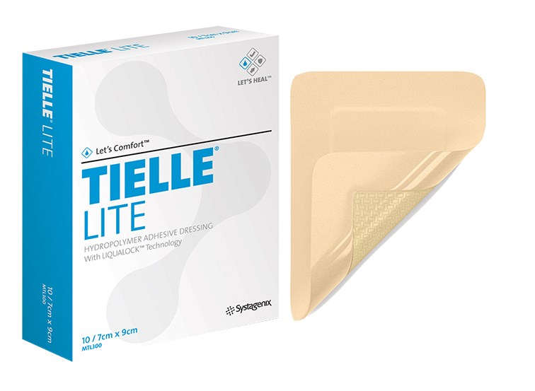 Tielle Lite Adhesive Foam Dressing 7cm x 9cm - Box/10