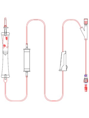 Blood Administration Set 1 Port 220 cm