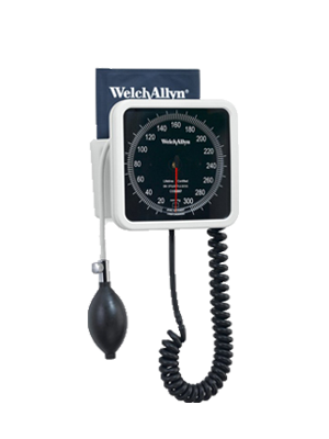 Welch Allyn 767 Wall Aneroid Sphyg with 2.4m Coiled Tubing