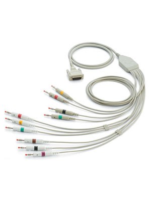 Welch Allyn CP50/CP150 10-Lead, AHA, Banana (1M/39 inch) ECG Cable